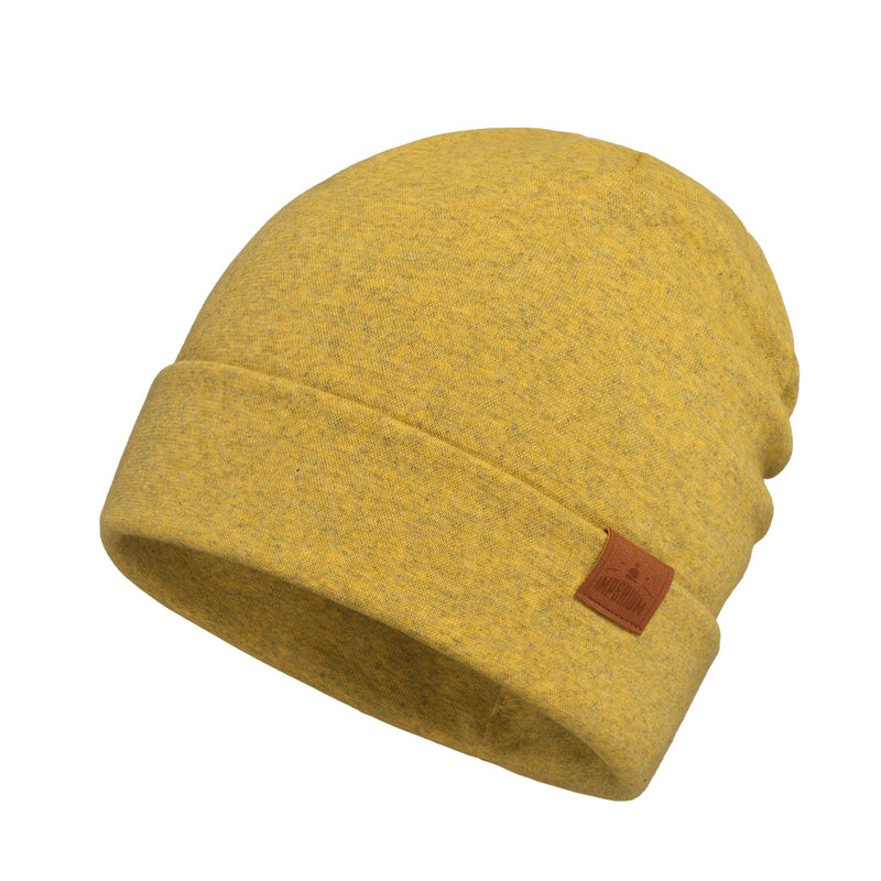 Czapka bawełniana damska Żółta 2w1 Melange Basic