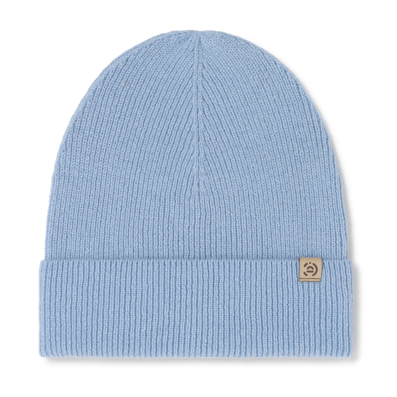 Cienka czapka merino z kaszmirem damska Baby Blue