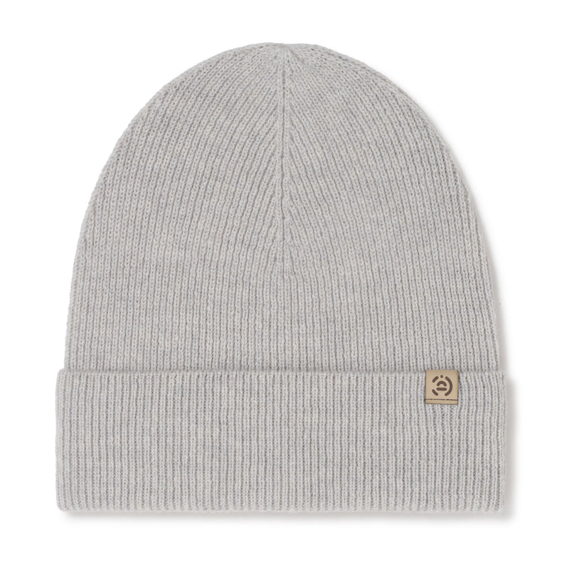 Cienka czapka merino z kaszmirem damska Light Grey