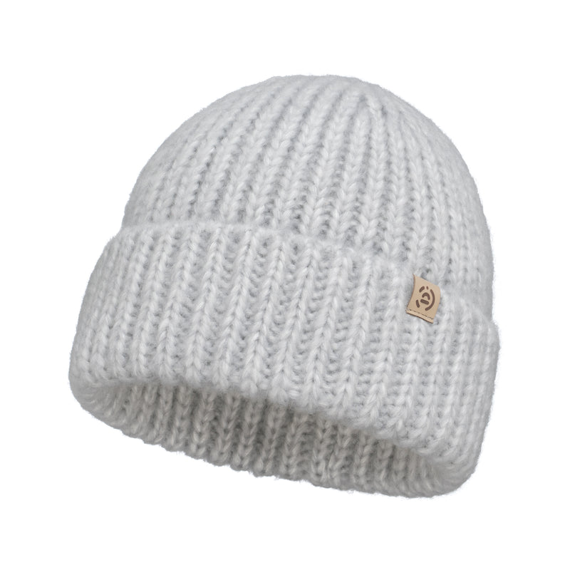 Czapka zimowa damska wełniana Puchatka Ice Grey